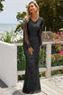 Sequin Fringe Sleeve Maxi Dress